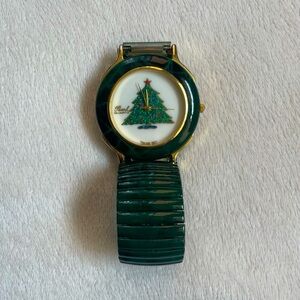 Vintage Pearl Quartz Holiday Wristwatch